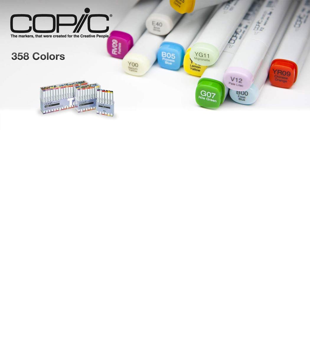 Copic Premium Artist Markers 72 color Set A Intermediate Level