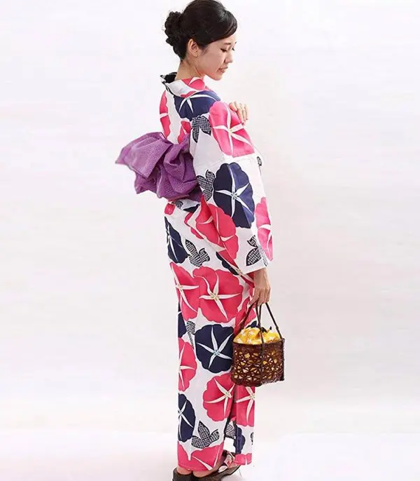 61AvPpn1LBL._UL1000_.jpg Ohkini Women’s Retro Yukata Set, 3-piece Set, One Size Fits All - الصورة 3