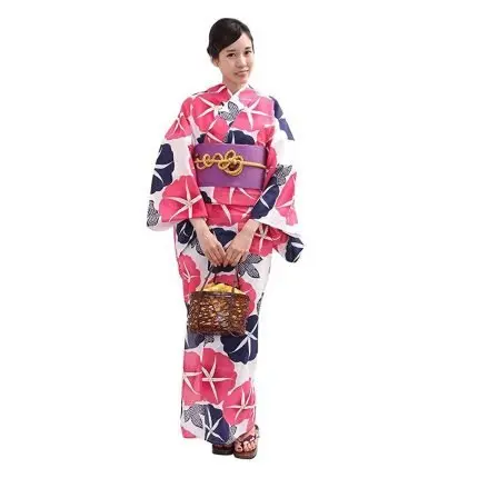 Ohkini Women’s Retro Yukata Set, 3-piece Set, One Size Fits All