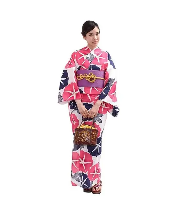 61UnwrK2sBL._UL1000_.jpg Ohkini Women’s Retro Yukata Set, 3-piece Set, One Size Fits All - الصورة 1