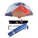 KUUQA 3 Piece Set, Silk, Luxury Silk Fan