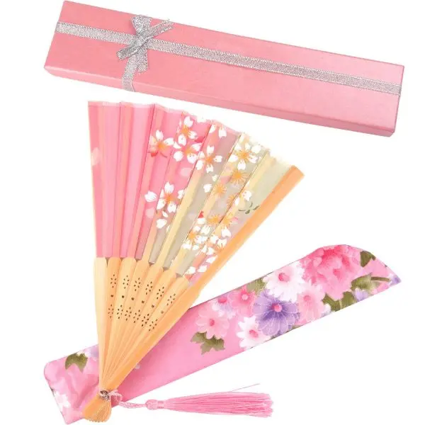 ⁦KUUQA 3 Piece Set, Silk, Luxury Silk Fan⁩ - الصورة ⁦2⁩