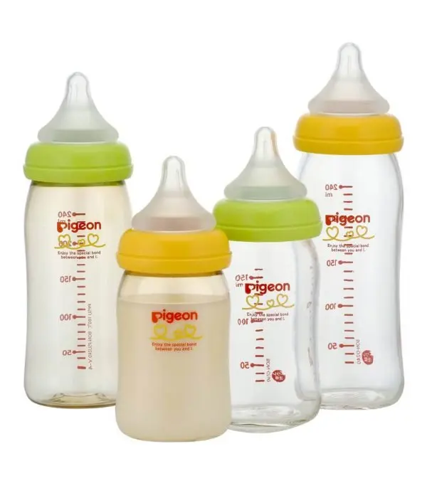 71Uzc0JsKZL._SL1280_.jpg Pigeon Breast Milk Bottle Light Green 240ml - الصورة 6