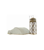 sankei 1/144 Aviation Series Spectacle WW1 Aviation Bases 掩体 mk-mk08 Bunker – 10 Paper Craft - الصورة 2