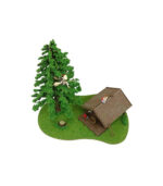 ⁦Sankei MP07-39 Studio Ghibli Series 1/150 Kiki's Delivery Service Kiki and Ursula Atelier Papercraft⁩ - الصورة ⁦7⁩