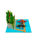 ⁦Sankei MP07-21 Studio Ghibli Mini Red Pig, Adriano and Aircraft Non-Scale Papercraft⁩ - الصورة ⁦4⁩