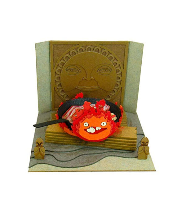 51I4iNNKUL._AC_.jpg Sankei MP07-33 Studio Ghibli Mini Howl's Moving Castle Calcifer and Bacon Eggs Non-Scale Papercraft - الصورة 1