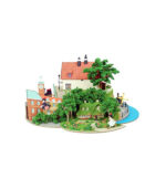 ⁦Sankei MP07-37 Studio Ghibli Series Kiki's Delivery Service Diorama Paper Craft⁩ - الصورة ⁦2⁩