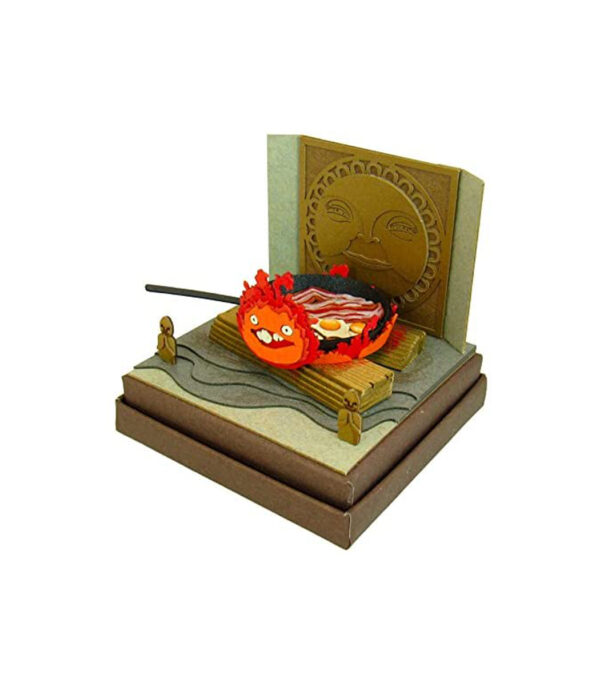 ⁦Sankei MP07-33 Studio Ghibli Mini Howl's Moving Castle Calcifer and Bacon Eggs Non-Scale Papercraft⁩ - الصورة ⁦3⁩