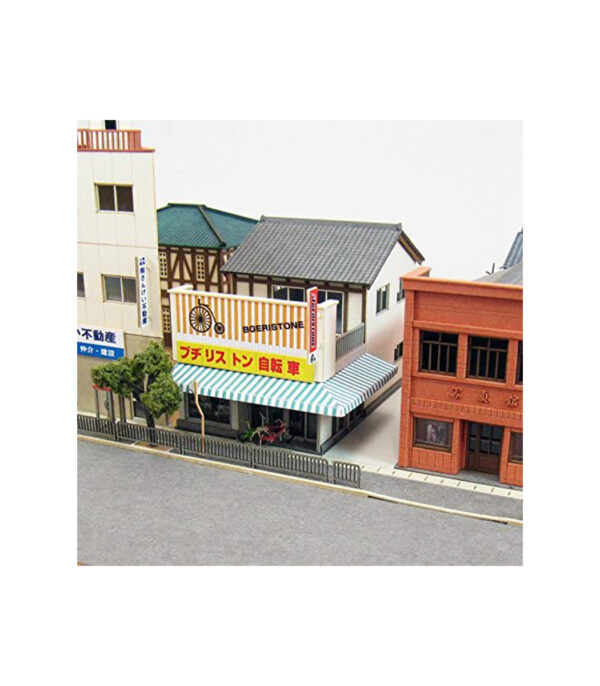 ⁦Sankei MP03-101 Natsushi Diorama Series Bicycle Shop 1/150 Papercraft⁩ - الصورة ⁦9⁩