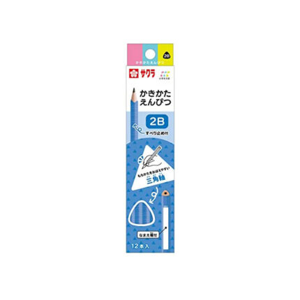 Sakura Craypas Pencil Elementary School Stationery Pencil 2B Triangle Deep Blue 12 Pieces G Empits 2B#38