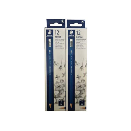 Staedtler 鉛筆 木製芯 黒鉛 2B 消しゴム付き 合計24本