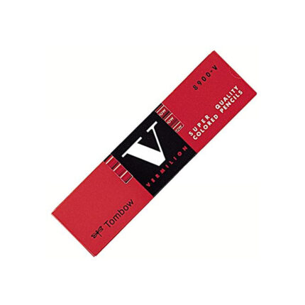 Tombow 8900-V Red Pencil, Round Shaft, Vermilion, 1 Dozen