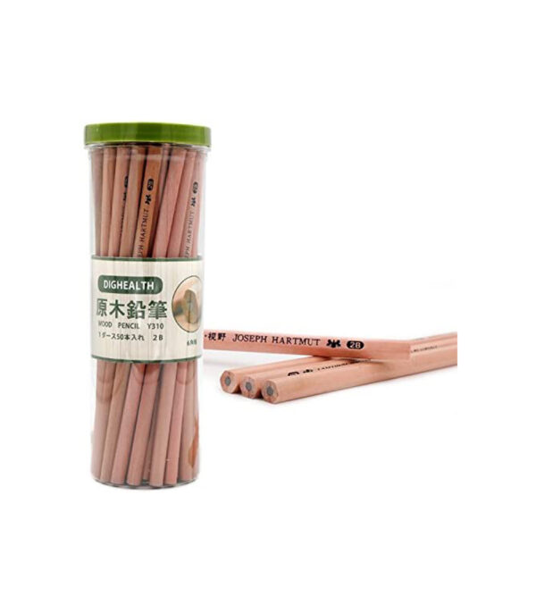 41OtIC9STQL._AC_.jpg DigHealth Pencil Hexagonal Axis 2B Pencil, Set of 50, Raw Wood, Recycled Pencils, Great Gift for Kindergarten Entrance, School Entrance, Graduation, Commemorative - 画像 (1)