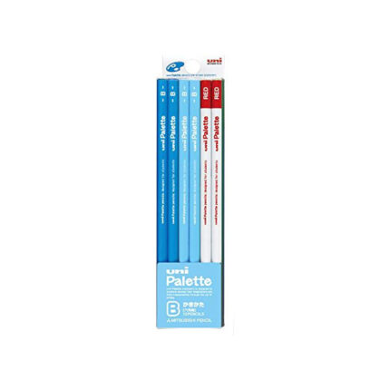 Mitsubishi Pencil K5563B Brush Pencil Uni Palette B Pastel Blue 1 Dozen with Red Pencil