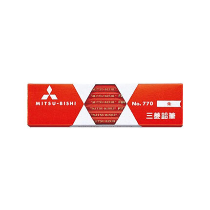 Mitsubishi Pencil Color Pencils, No.770, Vermilion, Hexagonal Shaft, 1 Dozen K770
