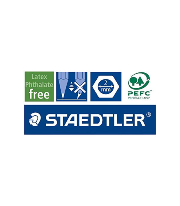 41s3c3CNNqL._AC_.jpg Staedtler 鉛筆 木製芯 黒鉛 2B 消しゴム付き 合計24本 - الصورة 4