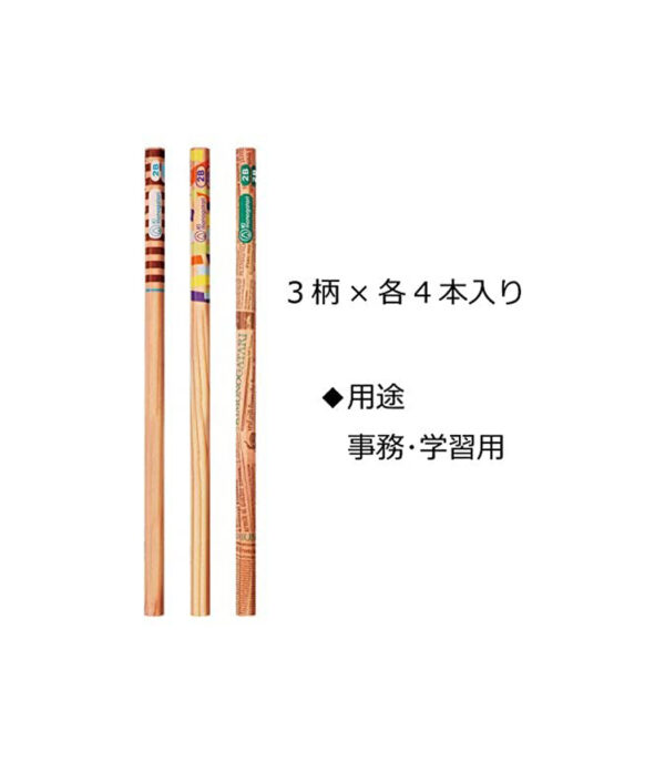 ⁦Tombow Pencil F Wooden Story, 2B, Orange Pattern, 1 Dozen KB-KF03-2B⁩ - الصورة ⁦3⁩