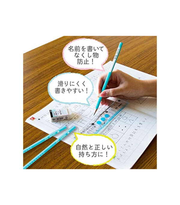 513QdUPsKjL._AC_.jpg Sakura Craypas Pencil Elementary School Stationery Pencil 2B Triangle Deep Blue 12 Pieces G Empits 2B#38 - الصورة 6
