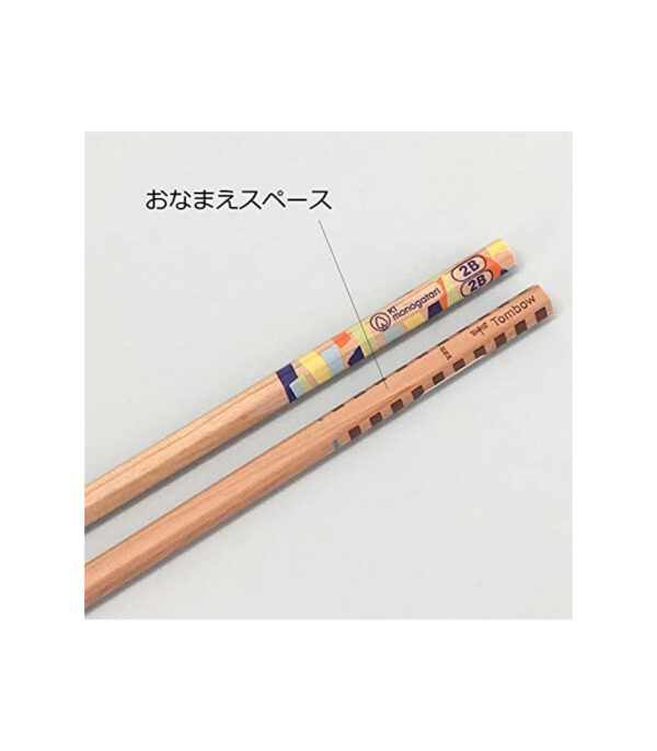 ⁦Tombow Pencil F Wooden Story, 2B, Orange Pattern, 1 Dozen KB-KF03-2B⁩ - الصورة ⁦4⁩