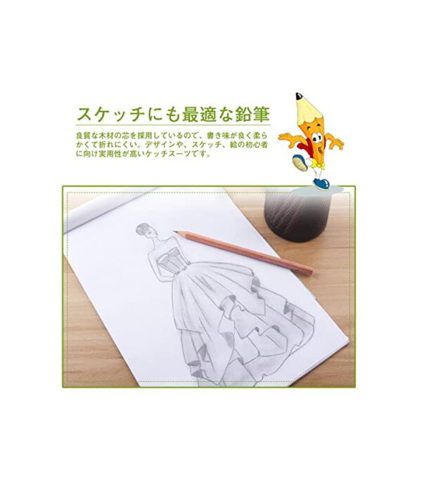 DigHealth Pencil Hexagonal Axis 2B Pencil, Set of 50, Raw Wood, Recycled Pencils, Great Gift for Kindergarten Entrance, School Entrance, Graduation, Commemorative - 画像 (4)