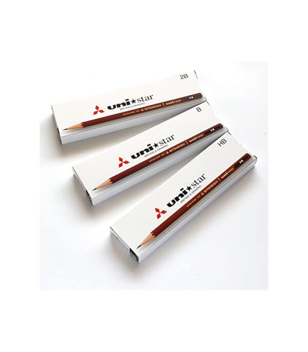 51XnHy49U5L._AC_.jpg 三菱鉛筆 Pencil for Star K 2B 1 Dozen Paper Box usk2b - الصورة 3