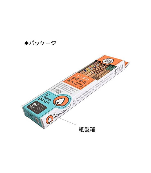 ⁦Tombow Pencil F Wooden Story, 2B, Orange Pattern, 1 Dozen KB-KF03-2B⁩ - الصورة ⁦5⁩