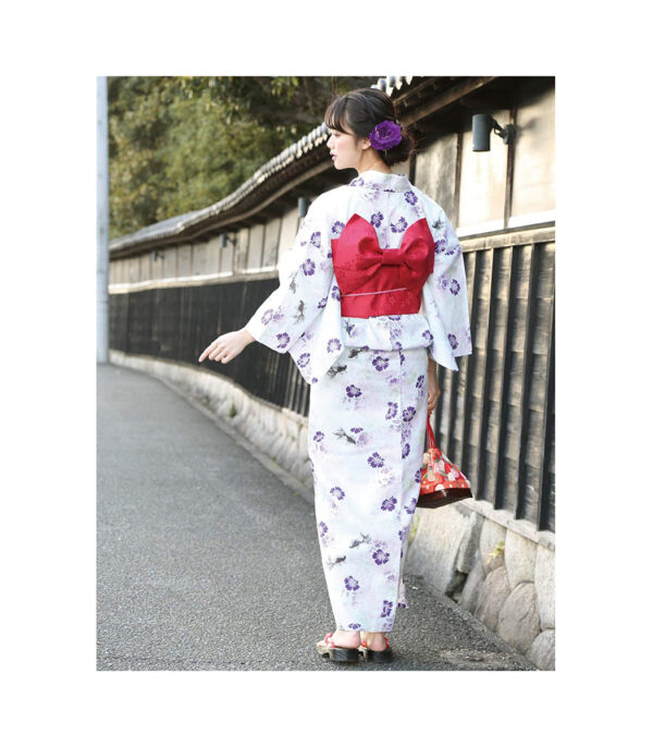 Yukata1 3 زي اليوكاتا الياباني (مكون من زي يوكاتا وحزام) - الصورة 4